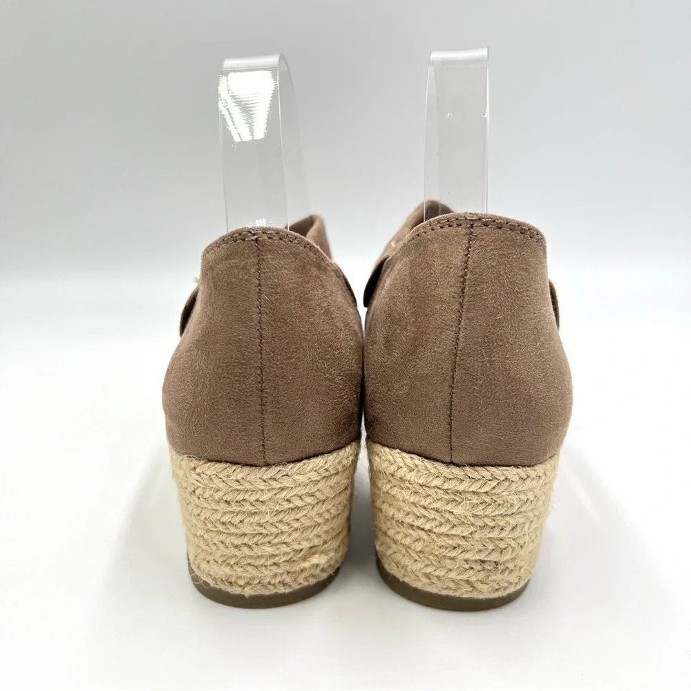 LifeStride Womens Size 9.5 Siesta Brown Espadrilles Wedges‎ Sandals Shoes NEW